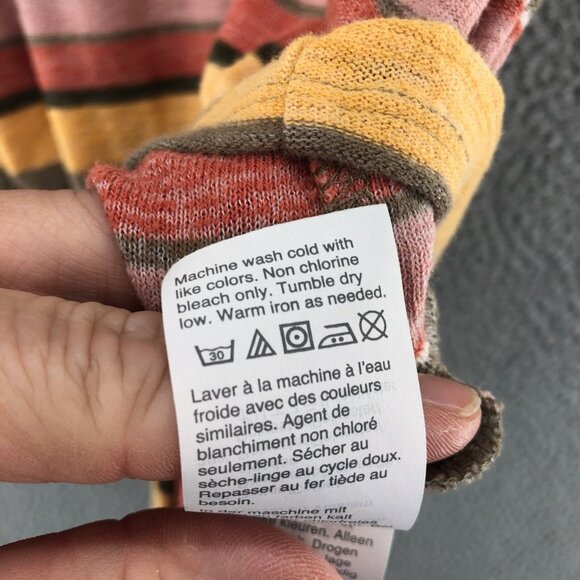 Madewell Shirt Womens Medium TeXTURE & THREAD Multicolor Stripe Tied Front Tee - Picture 7 of 10